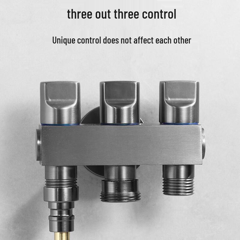 MDNG Triple Outlet Angle Valve Faucet