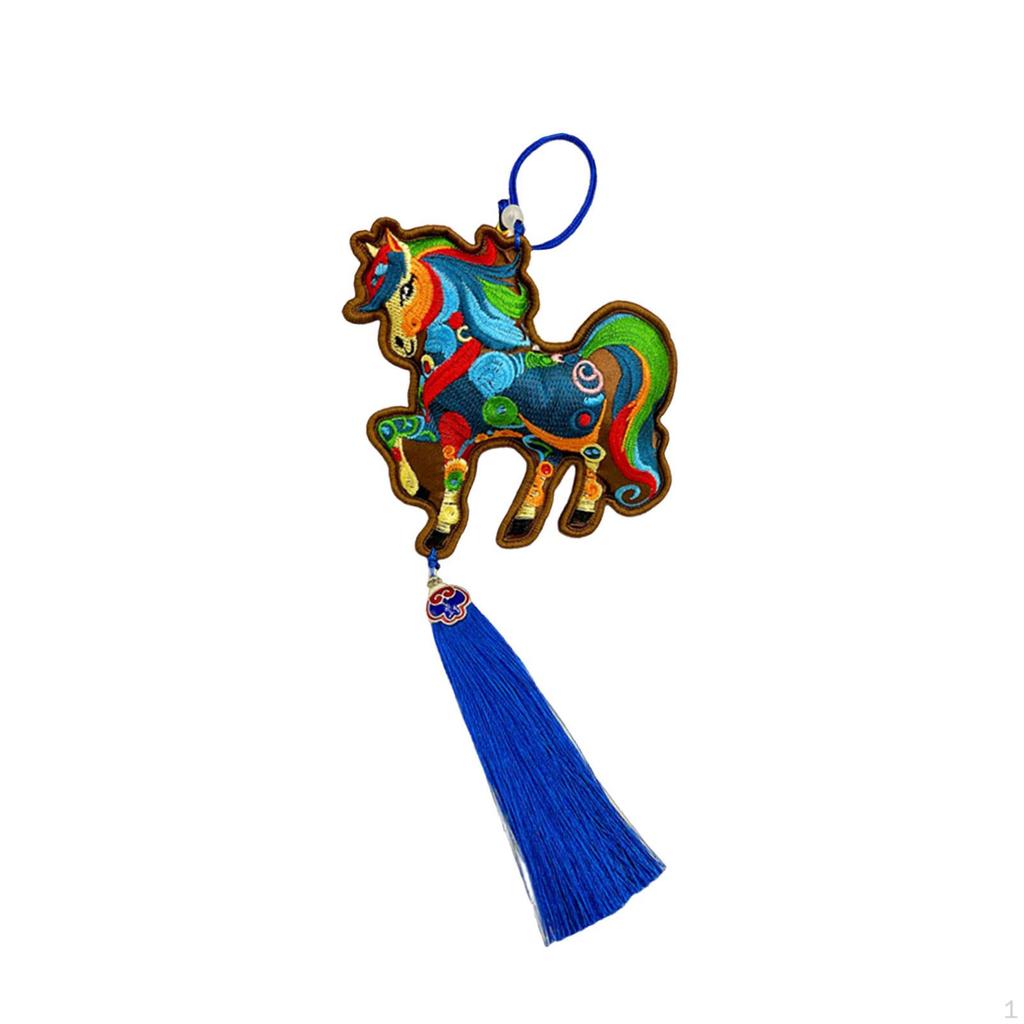 Car Rearview Mirror Decoration, Horse Ornament for Chinese Year, Spring Festival,