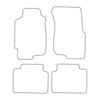[Blm]Ho021 Black - Set Of Velour Floor Mats To Fit Honda Civic V 4-Door 1991-1996 - Black Trim