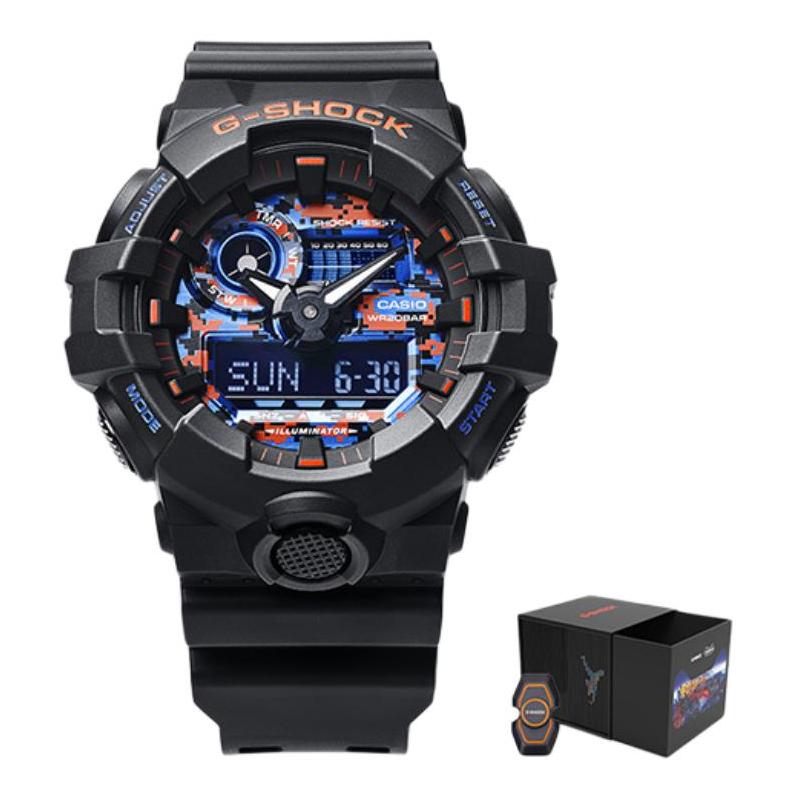 

Casio LCD/Pointer Dual Display Series CITY BATTLE Trendy Sports Fingertip Gyro Set Quartz Movement Resin Strap Japanese and Korean GA-700CT-1APRT чорний