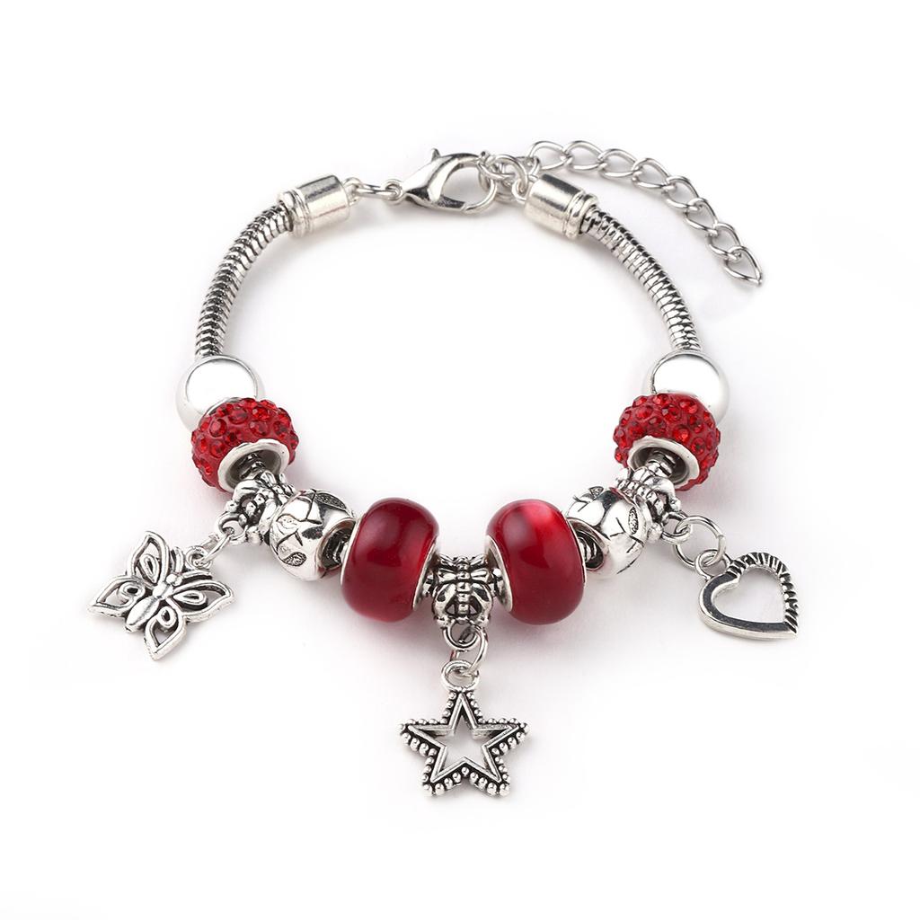 Creative Butterfly Star Charm Bracelet Fashion Jewelry Gift for Women and Girls