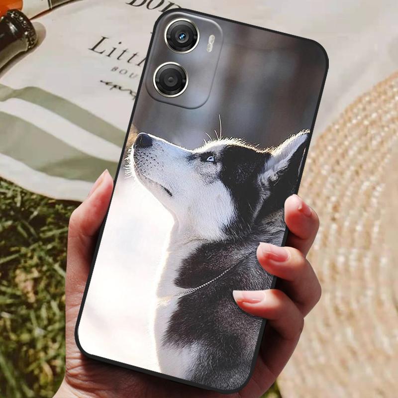 Custodia per Telefono Per Moto G06 Power 4G Cover Posteriore Guscio Antiurto Nero Silicone Morbida Cover Coque Per Motorola Moto G06 Custodie Fundas