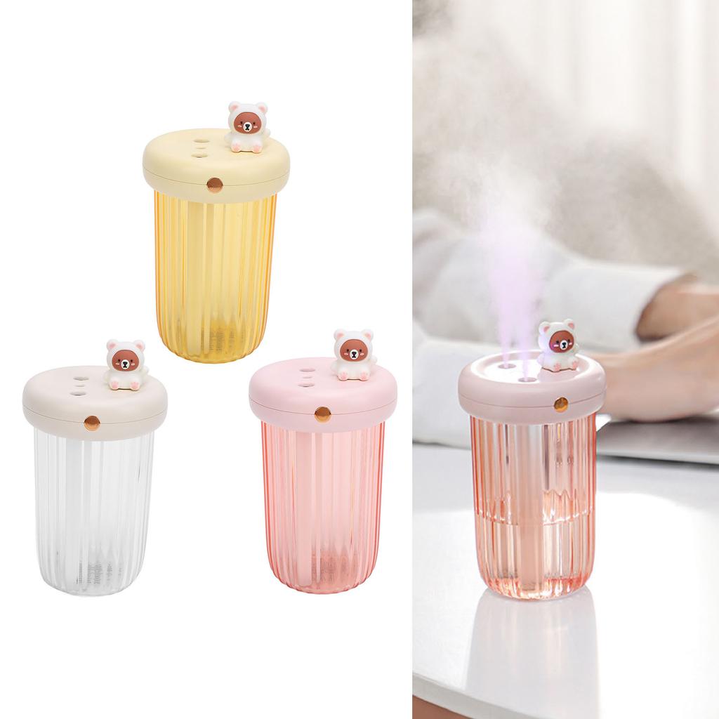 Mini Humidifier USB Desktop Humidifier Double Spray 240ml Tank Capacity Portable Small Humidifier fo