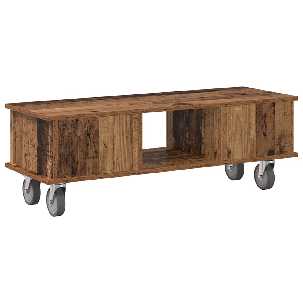 TV-Ständer Holzoptik recycelt 100 x 35 x 35 cm Holzwerkstoff