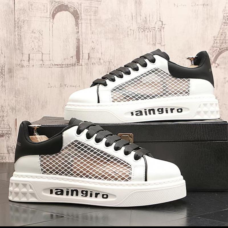 Trendy brand men's shoes summer new low-top mesh breathable comfortable casual soft sole fashion Korean version lace-up Internet celebrity shoes