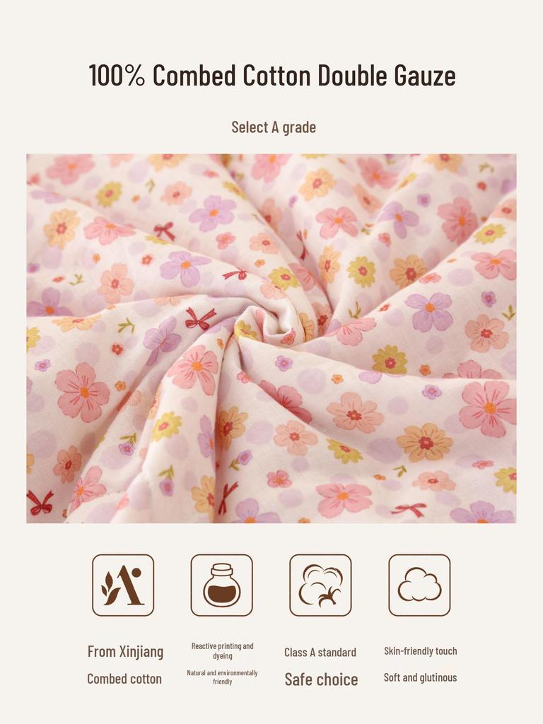 Portable Cotton Double-Layer Gauze Sleeping Bag for Naps, Travel, Camping & Car Use - Machine Washable