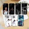 Custodia per Telefono Basket J-Ja M-Morant 12 Per iPhone 17,16,15,14,13,12,11 Plus,Pro Max,XS,Copertura Nera in Morbido Silicone