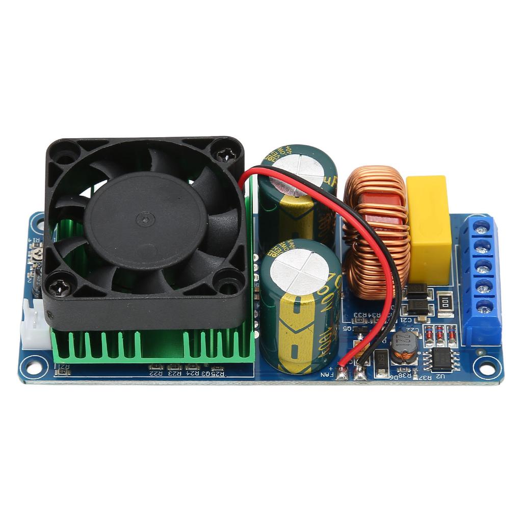 Mono-Kanal-Verstärkerplatine Hohe Leistung 500W Effiziente HiFi-Leistungsverstärkerplatine mit Lüfter für 10-18 Zoll 4-8 Ohm Lautsprecher
