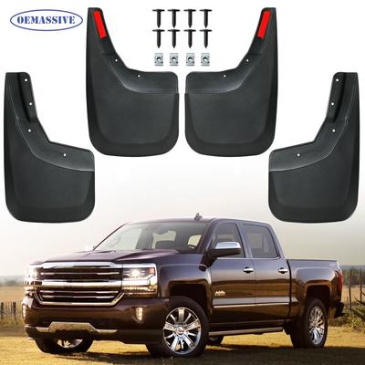 4 PIÈCES Pour Chevrolet Silverado 1500 2500 3500 HD 2014-2018 Garde-boue Avant Arrière Bavettes Protection Anti-éclaboussures Gauche Droite 2015 2016 2017
