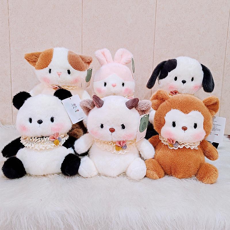 

Cute Puppy & Kitten Table Plush Doll - Perfect Children s Birthday Gift 16 cm [European Mink Fabric]