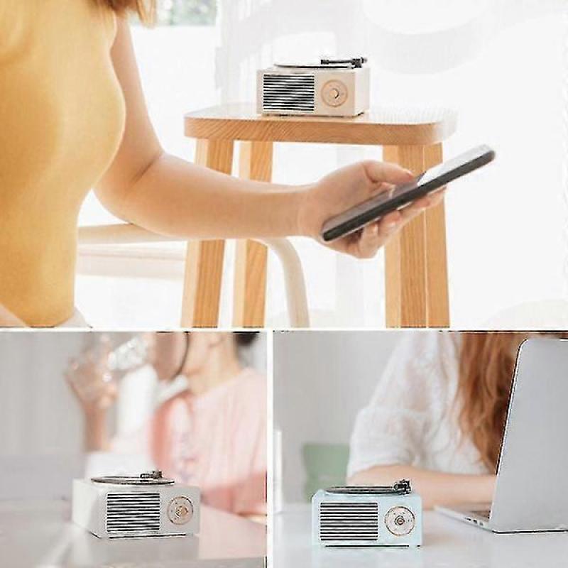 Mini Retro Vinyl Record Wireless Bluetooth-compatible Speaker Knob Control Aux Music Player