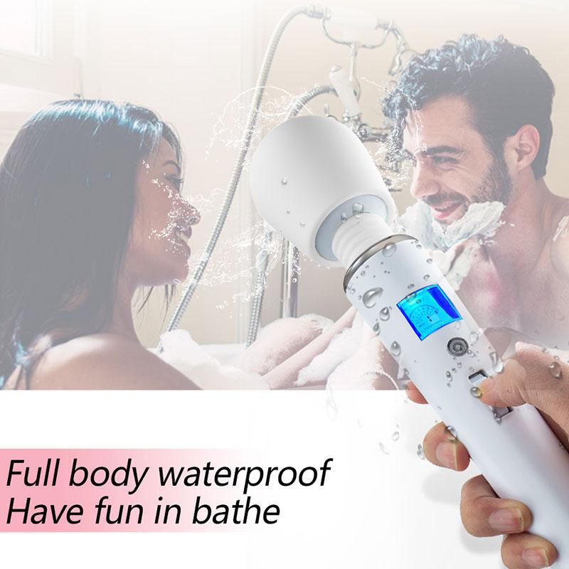 Silicone LCD Big Vibrator AV Magic Wand for Women Clitoris Stimulator Sex Toy for Couples Female Vagina Vibrating Masturbator