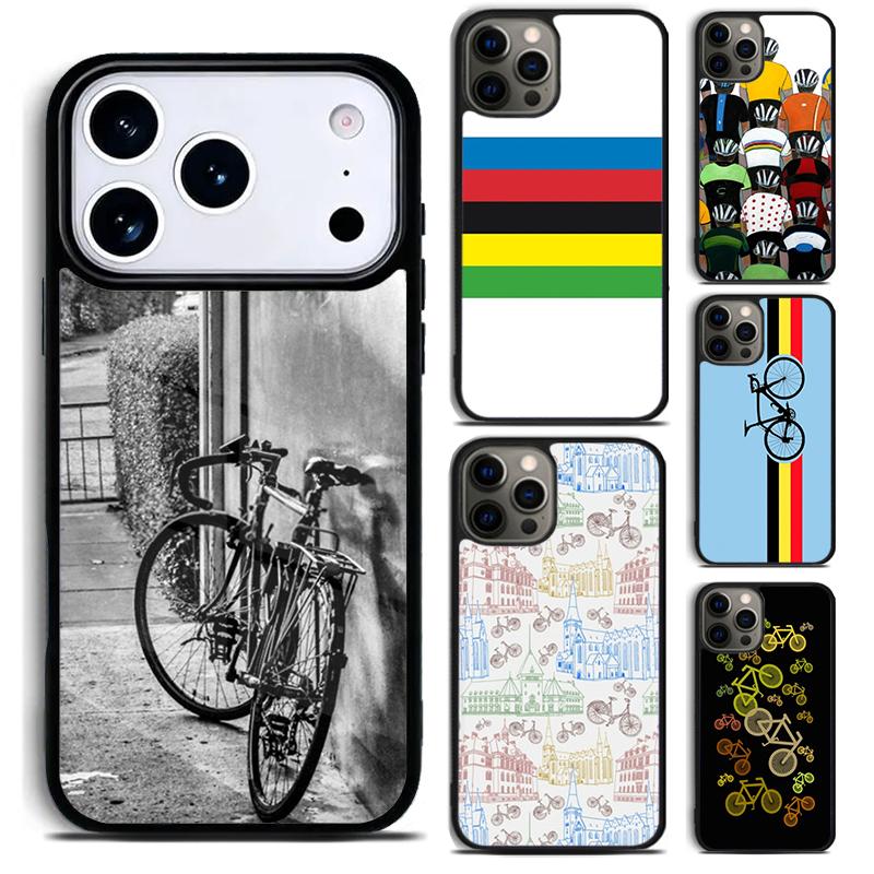 Mountainbike Radfahren Kunst weiche Handyhülle für iPhone 17 16 15 Pro Max Air 14 13 12 11 Plus Stoßfeste Capa Abdeckung