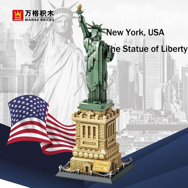 1409PCS CreativeStatue of Liberty-New York America Building Blocks Architecture Construction Bricks Toy Gift