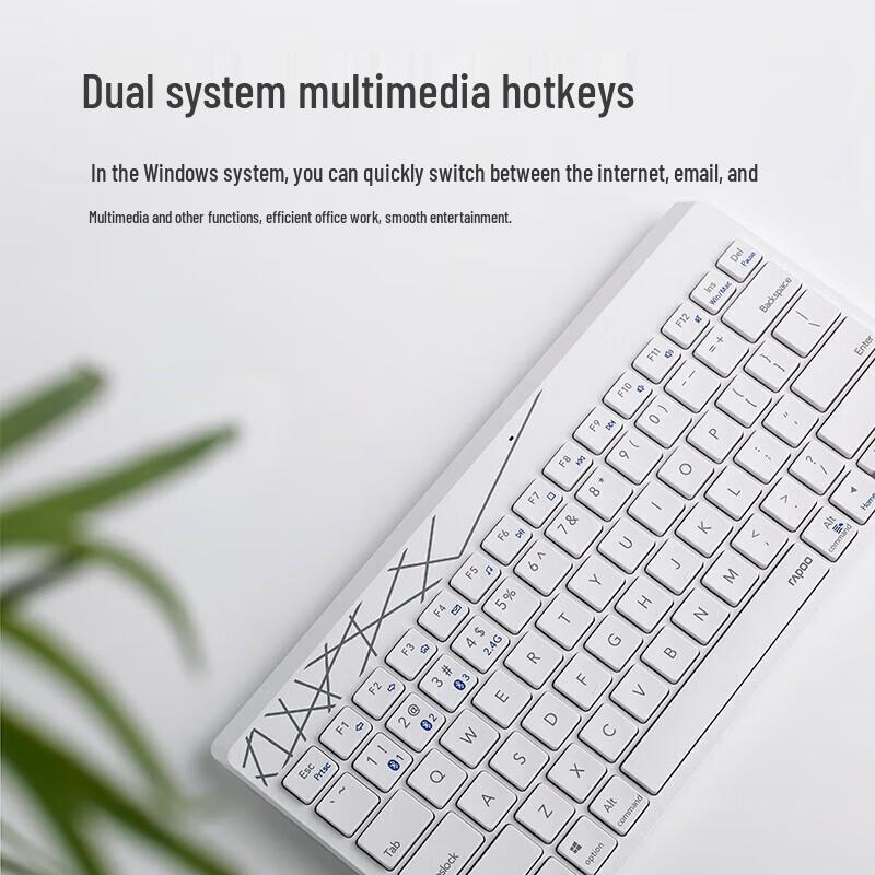 Rapoo 8000GT Slim Portable Wireless Bluetooth Multi-mode Keyboard Mouse Combo