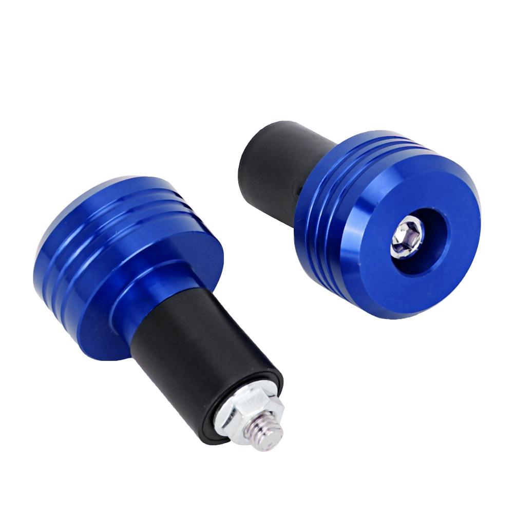 Motorcycle Handlebar Grip End Aluminum Plugs Moto Slider Accessories(Blue)