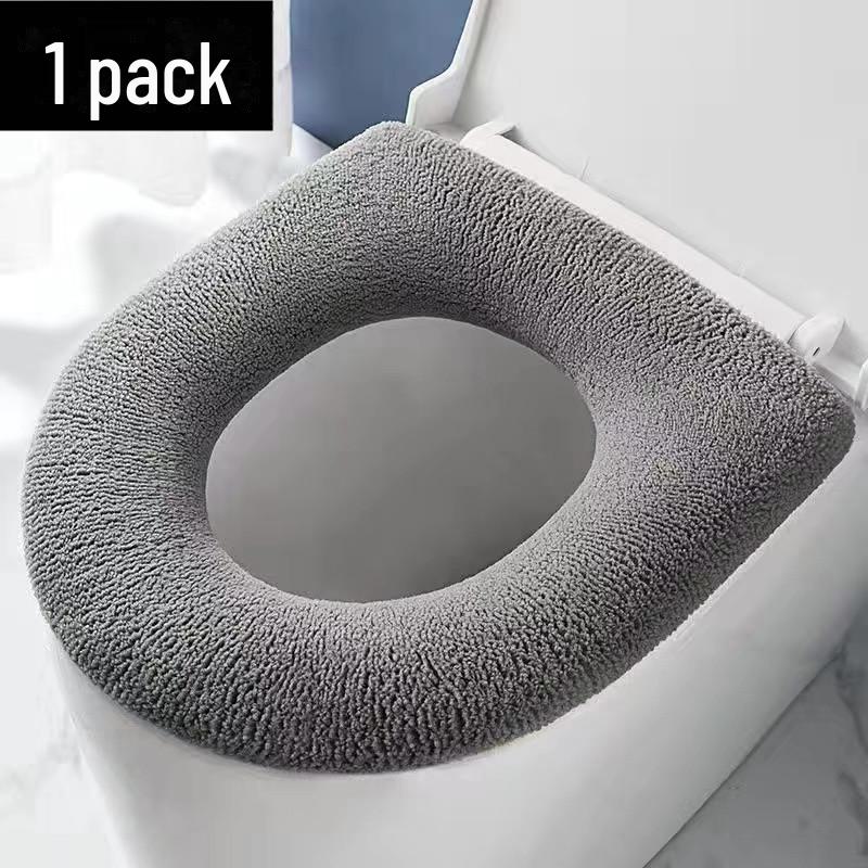 

Утолщенный зимний чехол для сиденья унитаза с ручкой - универсальный