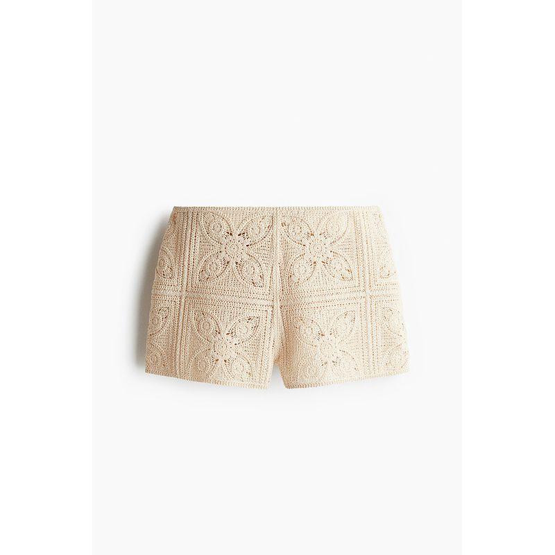 

HM Casual Pants 2025 Summer New Arrival Women s Clothing Imitation Crocheted Mini Shorts 1285161