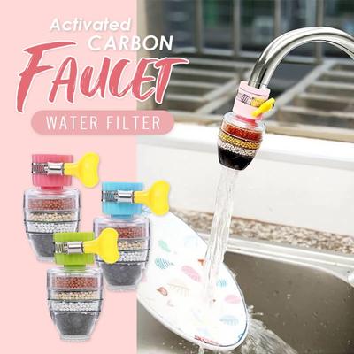 Filtro per rubinetto da cucina 5 strati Filtri per purificatore d'acqua Filtrazione a carbone attivo Testa di spruzzo Ugello per rubinetto Accessori per la pulizia del rubinetto