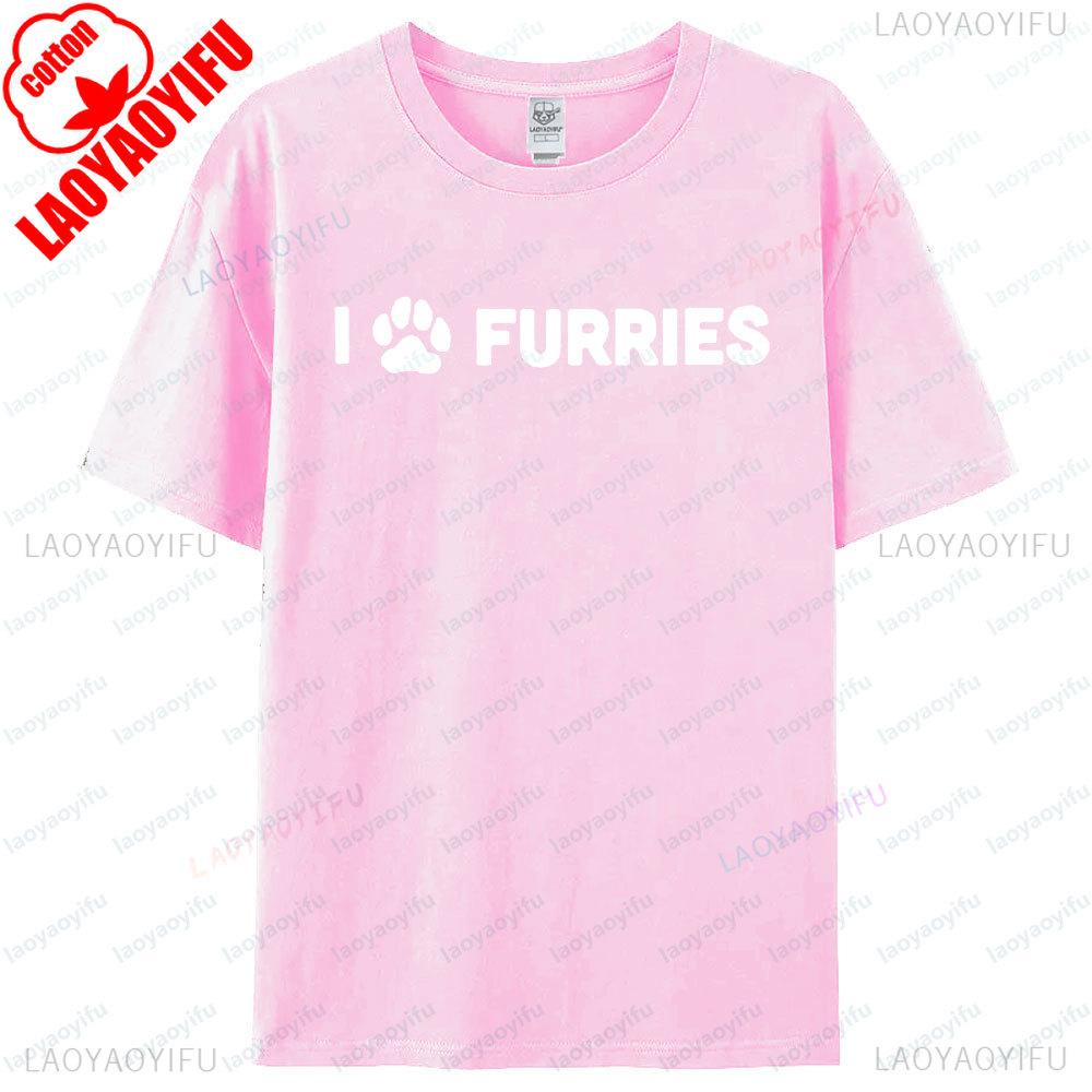 Kožešinové Fandom Tričko Unisex Vtipné Kožešinové Tričko FURRIES Kontrahovaný Design Tričko Denní Život Ležérní Muži Ženy Bavlna Krátký Rukáv