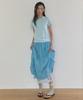 Lonkeu Rose Lace Layered Skirt (Sky Blue)