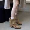 Pointed Short Boots Women's New 2025 Autumn and Winter Women's Boots Western Boots Martin Boots Pant Boots Cowboy Boots Thin Boots