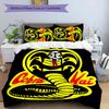 Cobra Kai 3pcs Bedding Set Duvet Cover Closure Includes 1 Duvet Cover & 2 Pillowcases for All Seasons Bedroom Home Dorm Decor