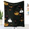 3D Printed Flannel Halloween Blanket Thickened Double-Layer Multifunctional Decorative Blanket Air Conditioning Blankets 150x200