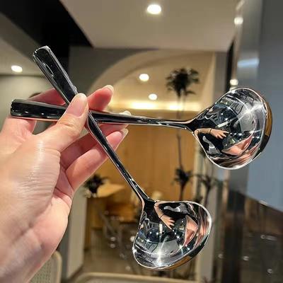 Stainless Steel Spoon Thicken Long Handle Soup Spoon For  Pot Cooking Utensil