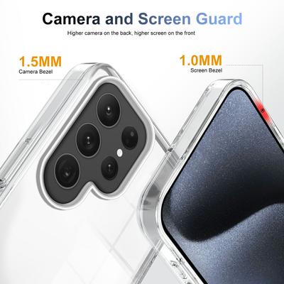 Forsamsung Galaxy S24 Ultra Clear Phone Case TPU PC Anti-Slip Drop-Proof Back Cover
