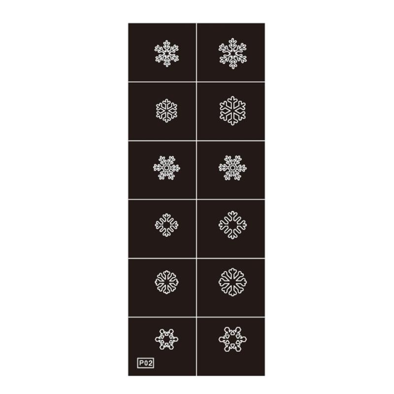 6pcs Hollow French Nail Art Sticker Decals Printing Templates Stencil Tool Manicure Tips DIY Decorations