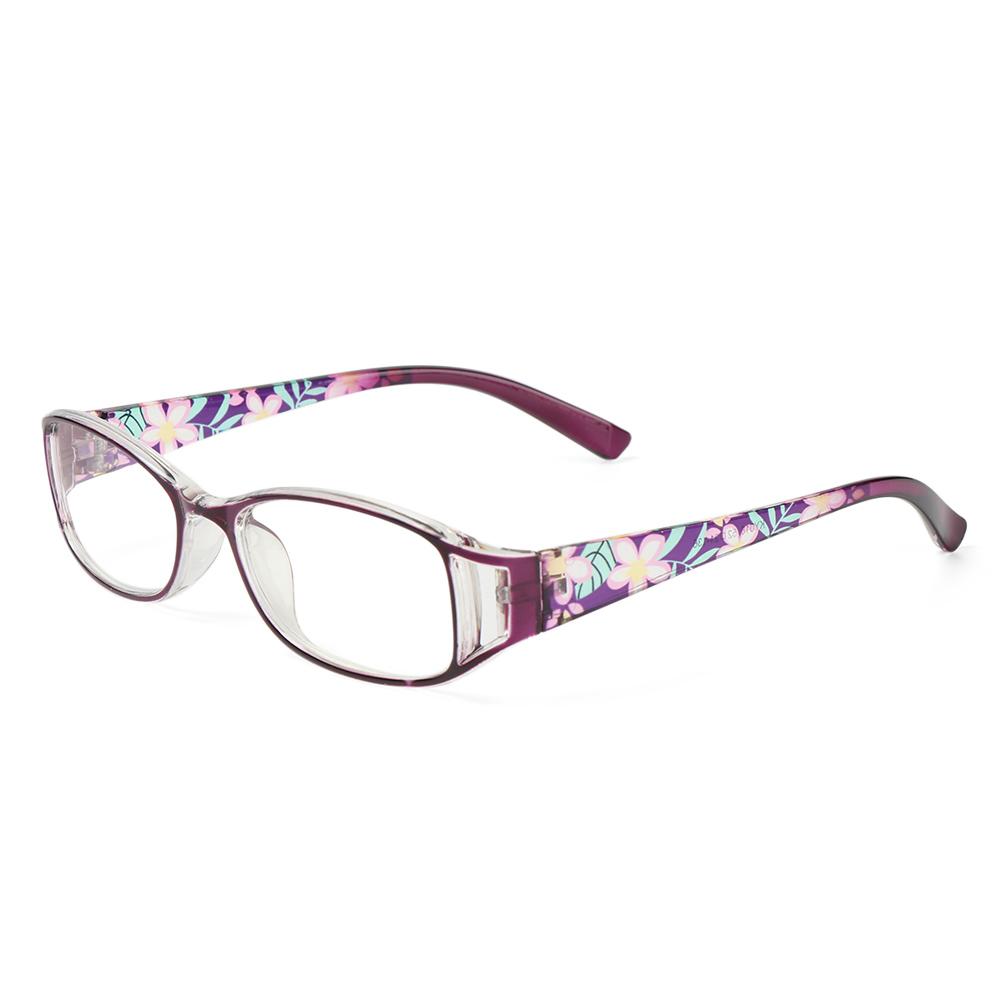 1pc Anti-Blue Light Reading Glasses Urltra-Light Eye Protection Women Men Flowers Elegant Eyeglasses Diopter +100~+400