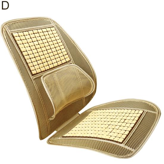 Universal Massage Wood Seat Cover Beads Car Cooling Summer Mesh Cushion Mat