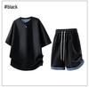 Men's Two-Piece Summer Set: Short Sleeve Tee & Five-Point Pants – Trendy, Sporty, Casual