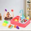 Simulation Kitchen Sink Toys Faucet With Running Water Faucet Toy  for Pretend Play Sinks
