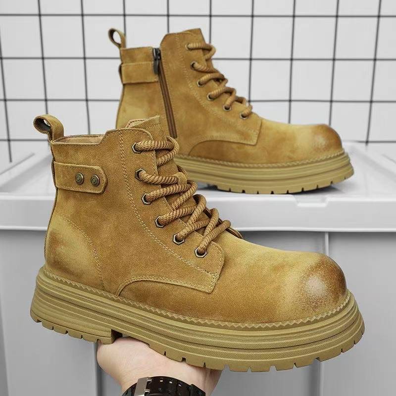 Motorrad Schuhe Männer Mode High Top Schuhe Chunky Ankle Stiefel Für Männer Casual Outdoor Turnschuhe Männer Punk Britischen Stil Männer der Stiefel