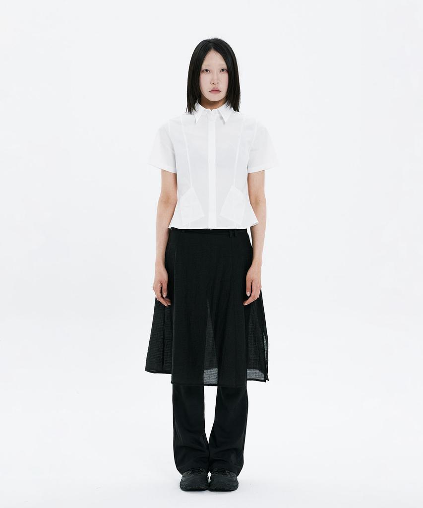 Hanahi Under Pocket Half Shirts White