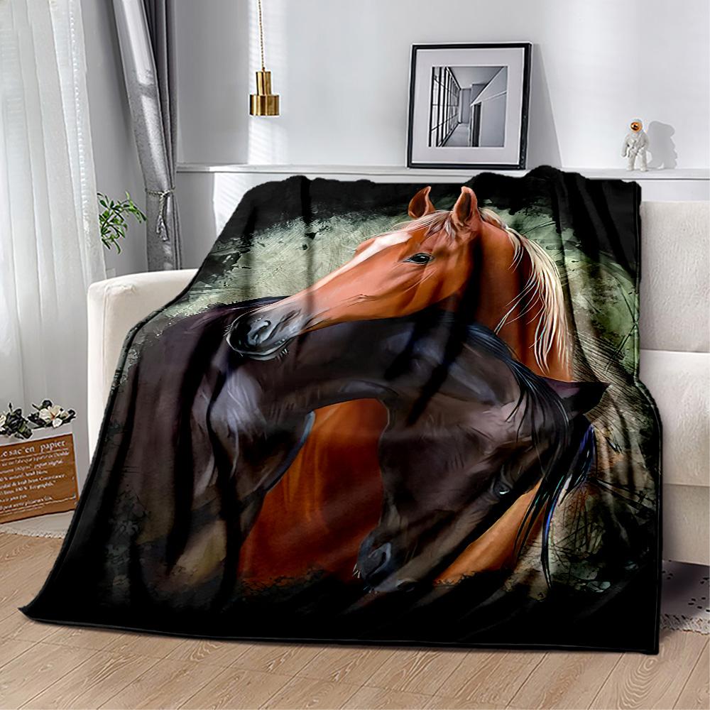 Horse Blanket Warmthful Decor Great for Couch Office Chair Bedding for All Seasons Stylish Decor Gifts For Family Or Friends