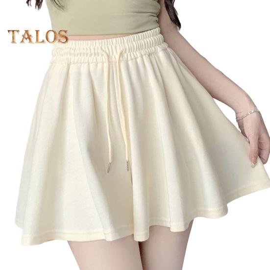 

Женские летние шорты, эластичные, с высокой талией, регулируемые, с завязками, повседневные шорты с карманами, однотонные, широкие шорты L абрикосовый