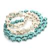 Natural Turquoise Stone Beads Colorful Cross Shape Loose Spacer Beads For Jewelry Making DIY Charm Bracelet Necklace Accessories