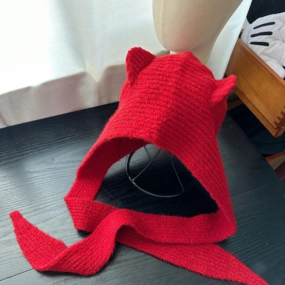 Korean Style Balaclava Hats Niche Bomber Hat Cute Scarf Hat  Women  Autumn Winter