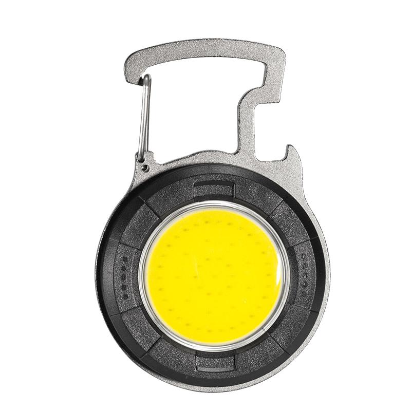 Portable COB Mini Keychain Light Rechargeable Outdoor Multi Functional Maintenance Work Light Emergency Lighting Flashlight
