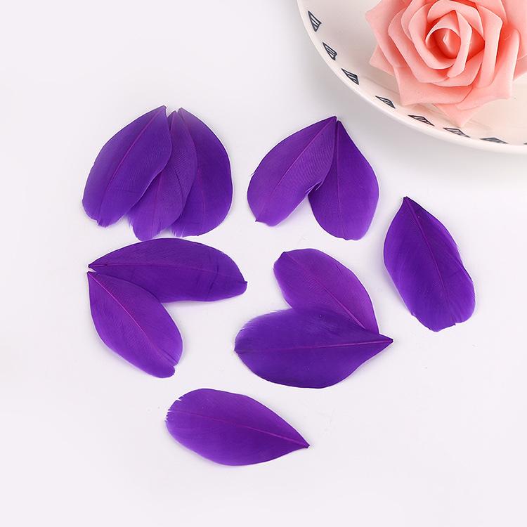 50Pcs5-8Cm Colored Goose Feather Floating Head Diy Jewelry Accessories Feather Goose Feather Craft Decorative Material