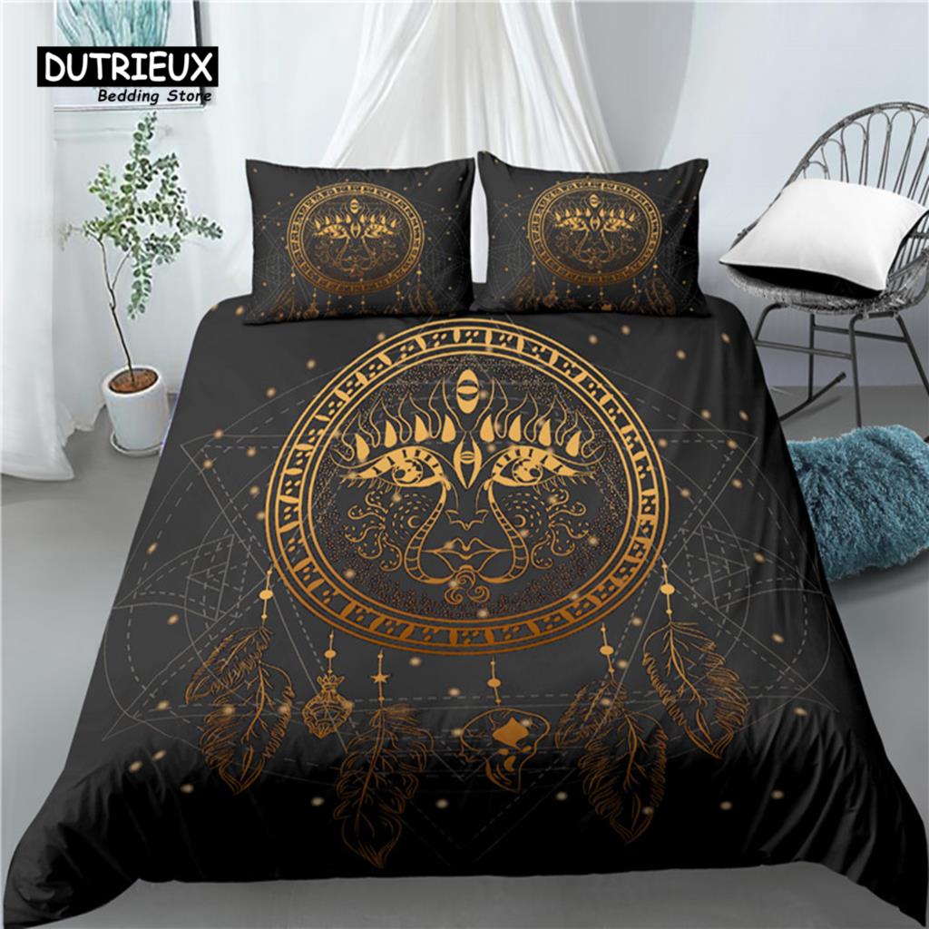 Home Living Luxus 3D Traumfänger Druck 2/3 Teile Bequeme Bettbezug Kissenbezug Bettwäsche Sets EU/US/AU Größe