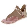 Women Summer Clip-Toe Shoes Zipper Comfy Sandals Flats Lady Casual Beach Sandals