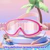 Swimming Goggles Large Frame Swimming Goggles Large Frame Hd Wide-Angle Anti-Fog Uv Protection Child Swimming Goggles No Leakage