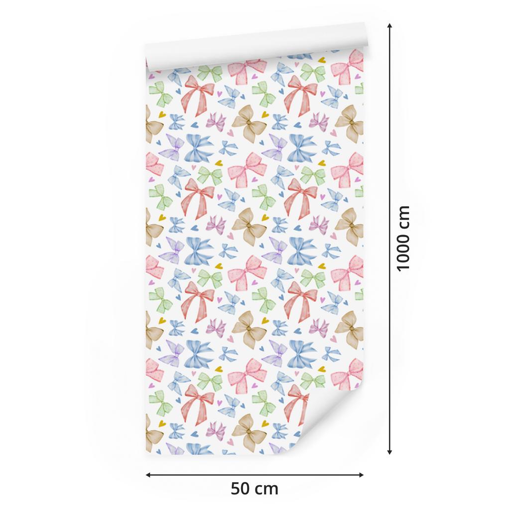 Wallpaper Style Coquette White and Coral for Living Room and Bedroom 50x1000