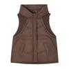 Winter Down Cotton Vest Jacket Women Sleevele Jacket Hooded Parkas Warm Vest Coat Female Waistcoat Overcoat