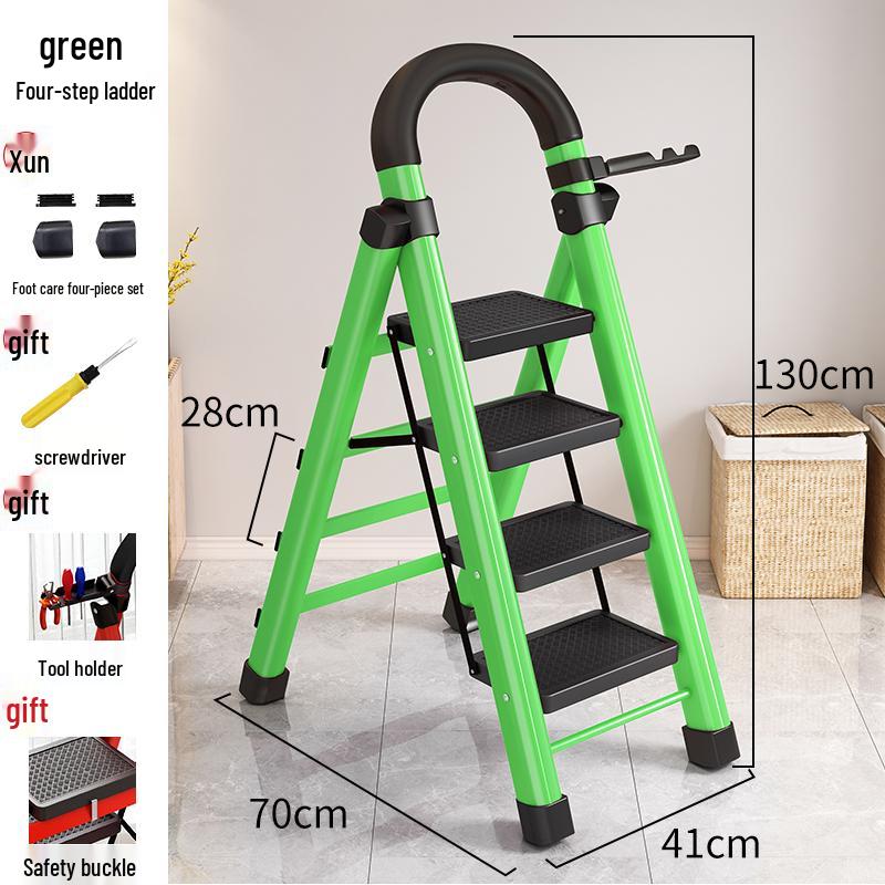 Portable Multifunctional Indoor A-Frame Ladder - 4/5 Step, Folding, Thickened, Telescopic, Mobile
