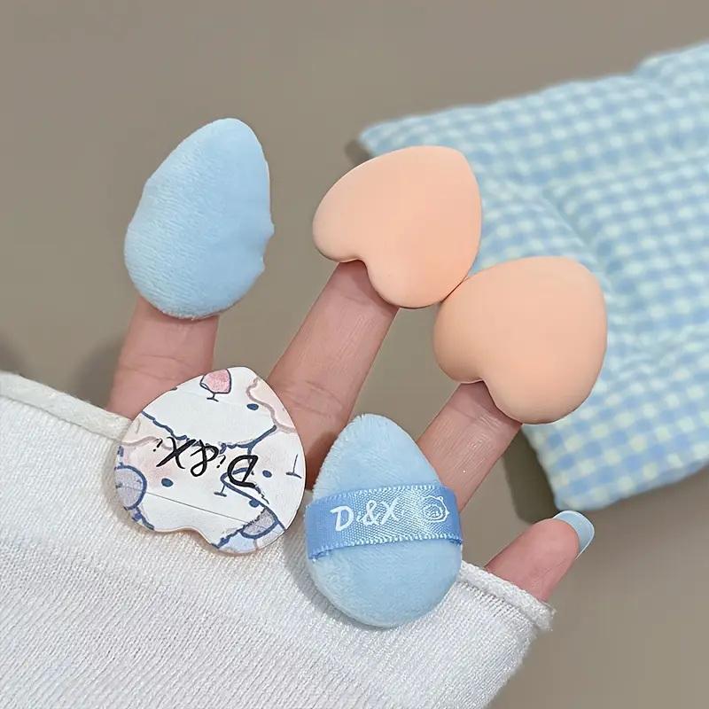 

5 Pieces Cute Lamb Powder Puff Set Soft Flocking Wet And Dry Dual Use Sponge Mini Finger Tip Puffs For Makeup A